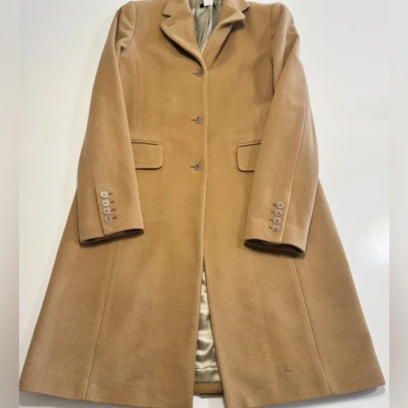 J Crew Women’s Top Coat Cashmere & Wool Camel Color - Picture 1 of 11